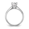 thumbnail image 2 of 14K White Gold mounting Ring Band Only Solitaire Engagement, Size 7, 2 of 7