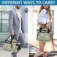 thumbnail image 6 of Insulated Cooler Bag with Multiple Pockets Lightweight Lunch Box Tote for Travel Beach Camping Office Pink Tulips and Cosmos, 6 of 7