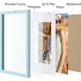 thumbnail image 2 of Vittanly 11x17 Picture Frame, Engineered Wood with Shatter Resistant Plexiglass, Display Pictures 8x12 with Mat or 11x17 without Mat, Photo Frame for Wall Mounting, Light Blue, 1 Pack, 2 of 6