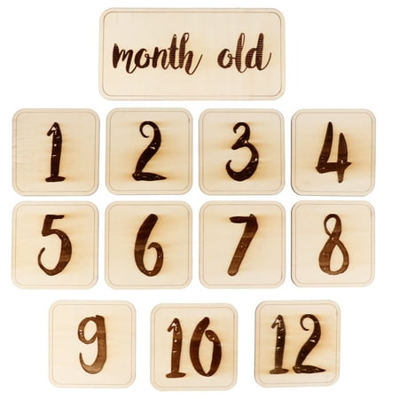 

HEMOTON 13pcs Baby Monthly Memory Milestone Cards Newborn Full Moon Photography Props