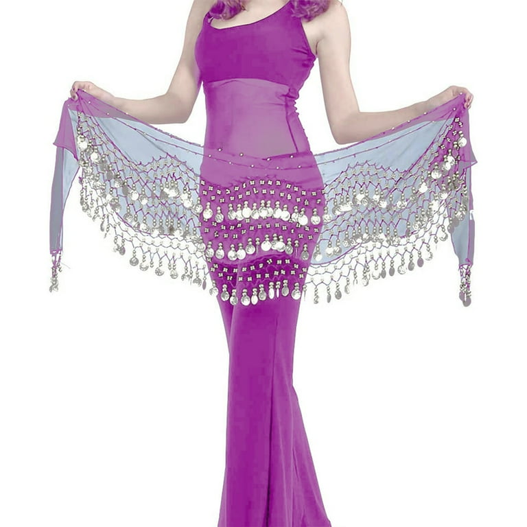 Bead Embroidery Belly Dance Hip Scarf 6 Color Women Oriental Belly