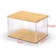 thumbnail image 3 of Vitrina de acrílico transparente con puerta, caja a prueba de polvo ensamblable para figuras de acción y modelos de automóviles, organizador de escritorio apilable, 3 of 5