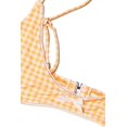 thumbnail image 3 of Ragstock Orange Gingham Lace Trim Bikini Top, 3 of 4