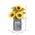thumbnail image 3 of Vickerman Artificial 18" Yellow Sunflowers in Metal Pot., 3 of 3