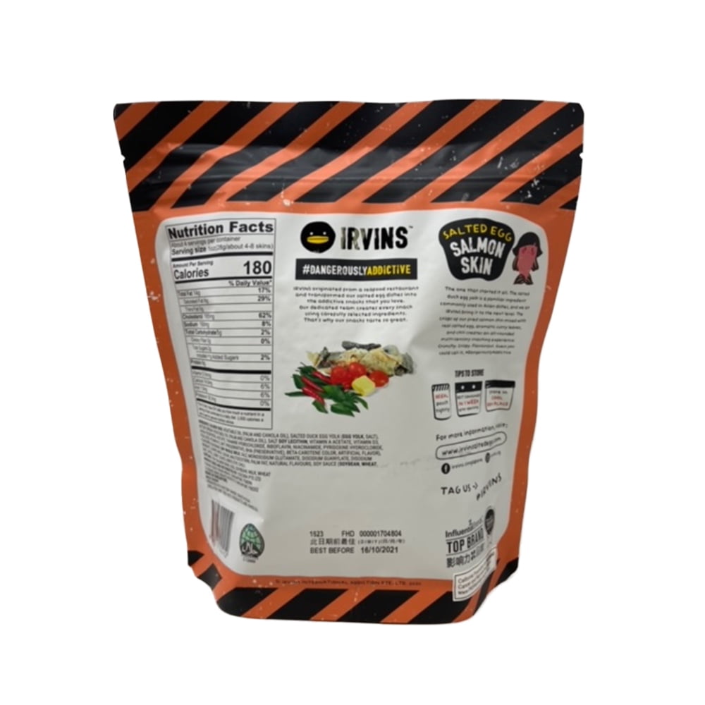 Irvins Salted Egg Salmon Skin 105 g