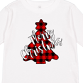 thumbnail image 4 of Inktastic Red Buffalo Plaid Christmas Tree Boys or Girls Long Sleeve Toddler T-Shirt, 4 of 5