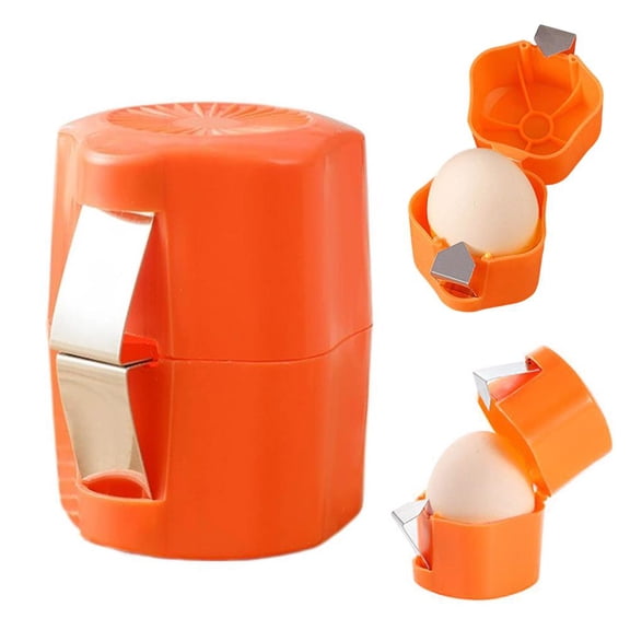 Egg Peeler, Eggs Cracker, Eggshell Opener, Handheld PP Eggshell Breaker, Stainless Steel Egg Cracker Tool for Eggs (Color 3pcs)