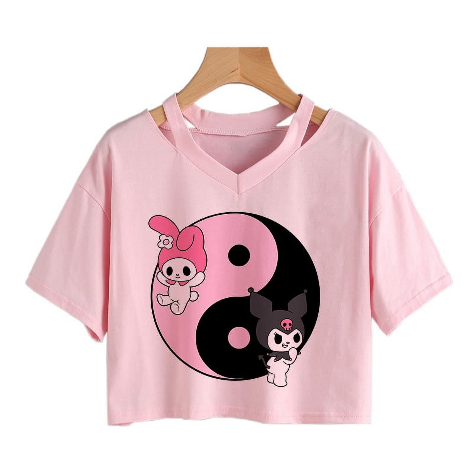 ★★Adairs★★ Kuromi Crop Baby Tee Pink JH0570 BioworldxSanrio0029036MyMelody