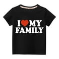 thumbnail image 1 of Pisexur Mode Mignon pour Tout-Petits Garçons Filles Couleur Unie Col Rond Saint-Valentin Imprimé Cœur Manches Courtes, 1 of 3