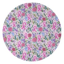 Pink Breast Cancer Round Blanket,Comfortable Soft Flannel Throw Blanket,All Season,Warm Lightweight Blankets for Sofa Bed Couch Living Room Chair 47"x47"