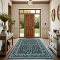thumbnail image 2 of HOMERRY 8' x 10' Area Rug for Living Room Boho Vintage Floral Carpet Non Slip, Blue, 2 of 7