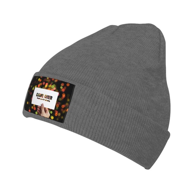 ZICANCN Bonnet Tricoté - Game Over Bonnet d'Hiver Doux Chaud Classique pour Hommes Femmes Jouant