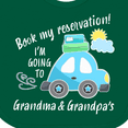 thumbnail image 4 of Inktastic Book My Reservation I'm Going to Grandma and Grandpa's Boys or Girls Baby Bib, 4 of 4