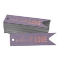 thumbnail image 1 of Inkdotpot Pack Of 50 Real Rose Gold Foil Paper Tags Made With Love Text Favor Hang Tags, 1 of 6