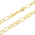 thumbnail image 5 of Nuragold 14k Real Yellow Gold Solid Figaro Link 9.5mm Thick Chain Bracelet (7"-9") Italian Jewelry for Men, 5 of 10