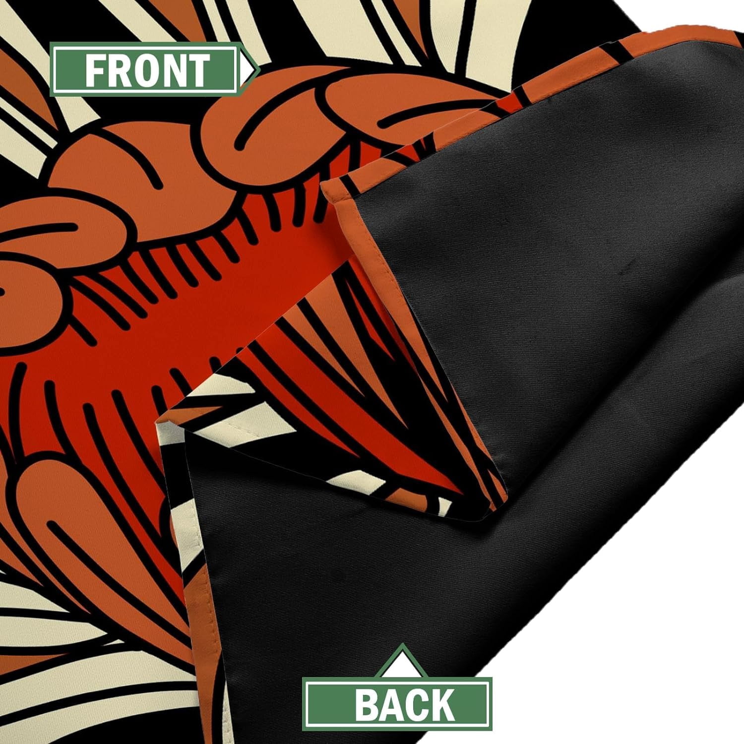 Tyrot 2 Panels 100% Blackout Black Boho Floral Curtains Bedroom Farmhouse Curtains, 52" x 84"