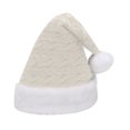 thumbnail image 3 of Christmas Santa Hat Beige White, Soft Warm Winter Holiday Party Decoration for Adults and Teens, Velvet Costume Accessory for Celebration and Gift Exchange,White, 3 of 3