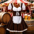 thumbnail image 5 of LEKWK Dirndl Dresses Women Ruffled Puff Short Sleeve Lace Apron Cosplay Fancy Dress German Oktoberfest Costume for Halloween Theme Party, 5 of 5