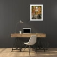 thumbnail image 3 of Frank, Assaf 25x32 White Modern Wood Framed Museum Art Print Titled - Narrow streets in old town of Rome, Italy, 3 of 4