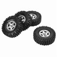 thumbnail image 4 of 4 pcs 1/24 RC Car Rubber Tires, RC Vehicle Wheels, Crawler Car Tires for Axial SCX24 90081, Titanium, 4 of 5