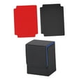thumbnail image 1 of Estuche para baraja de cartas que se adapta a más de 100 tarjetas con fundas, accesorios multifuncionales de 3,1 x 3 x 4 pulgadas Negro y azul, 1 of 8