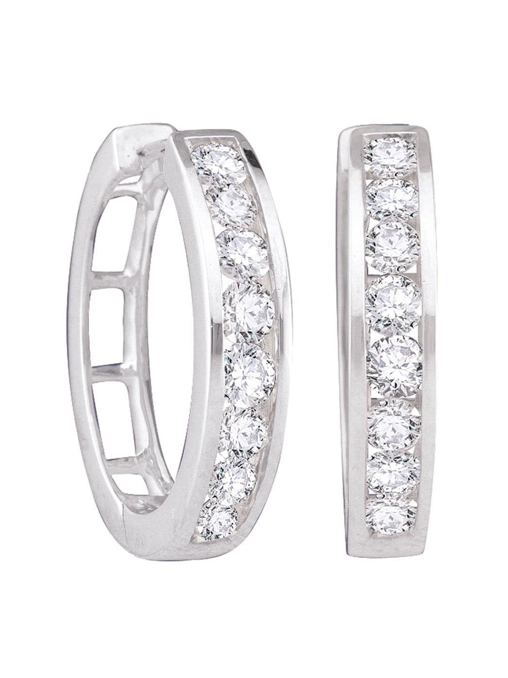 10k Real Rose Gold 0.20 Ct Round Cut Simulated Diamond Hoop Earrings For Women's 10k Real Rose Gold 0.20 Ct Round Cut Simulated Diamond Hoop Earrings For Women's