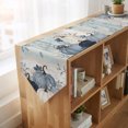 thumbnail image 4 of Navy Blue Pumpkin Fall Table Runner Linen Burlap Table Runner 72 Inches Long Autumn Maple Leaf Vintage Thanksgiving Dresser Scarves for Kitchen Island Coffee Dining Room Party Holiday Decor 14"x72", 4 of 8