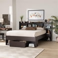thumbnail image 2 of Baxton Studio Dexton Dark Brown Finished Wood Queen Size Platform Storage Bed, 2 of 12