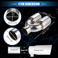 thumbnail image 6 of Unique Bargains Car Exhaust Tip Tail Pipe 2.5 Inch Inlet 7.5 Inch Outlet 9.5 Inch Length Universal Silver Tone, 6 of 6