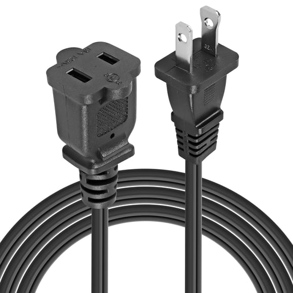VSEER Rallonge à 2 Broches US AC Câble d'Alimentation Mâle et Femelle SPT2 16AWG 13A/125V, Câble d'Extension pour NEMA 5-15P à NEMA 5-15R (6 Pieds)