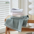 thumbnail image 2 of Nvzi 4 toallas de algodón gris para baño, 34x74 cm, de algodón puro, ultra absorbentes y suaves para uso diario, ideales como paños para el cuerpo y la cara., 2 of 5