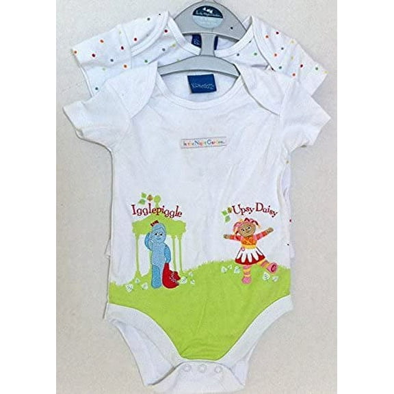 In the Night Garden Iggle Piggle Upsy Daisy 0-3 Months Baby Boy Girl 2 Rompers onesies New
