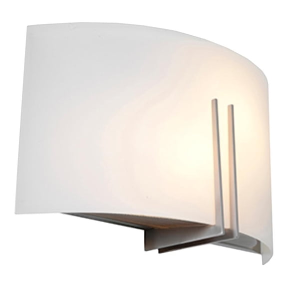 Access Lighting 16019 - 2 Light 12" White Glass / Brushed Steel Wall Sconce (20447-BS/WHT)