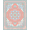 Pink Blue, Pattern 4, variant on ODIKA 2'x3' Washable Accent Rug Border Trellis Damask Scroll Motifs Lattice Pink Boho Vintage Playful Expressive for Bedroom, Nursery, RV, Pet Friendly, Bedside Mat
