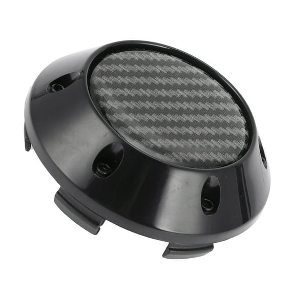 Unique Bargains Wheel Center Caps 68mm/2.68" Black 1Pc with Black Carbon Fiber Pattern Sticker