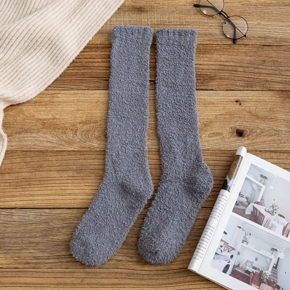 Chaussettes Mi-Mollet Chaudes de Noël Coupe-Vent à Imprimé Longues en Coton