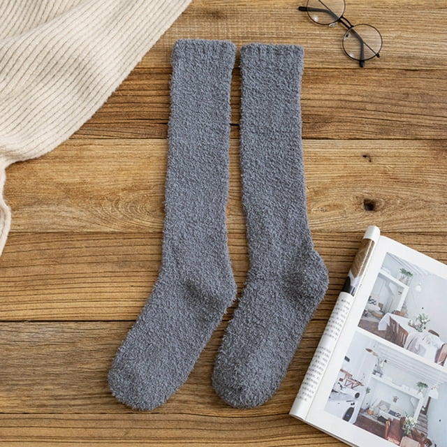 Chaussettes Mi-Mollet Chaudes de Noël Coupe-Vent à Imprimé Longues en Coton