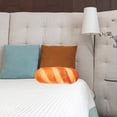 thumbnail image 4 of Orange Simulation Bread Plush Pillow Baguette Shape Home Office Car Plush Cotton Back Support 1Pcs, 4 of 5