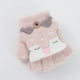 thumbnail image 2 of Guantes sin dedos con solapa para niños, lindos mitones de zorro, elásticos, convertibles, de punto, para invierno, 2 of 5