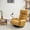 Yellow, variant on Floor Gaming Chair Lounge Sofa, 360°Swivel Adjustable Backrest Armrests, Plush Teddy w/ Phone & Side Pockets, TV, Reading,Video,Games, for Living Room Bedroom, Gray