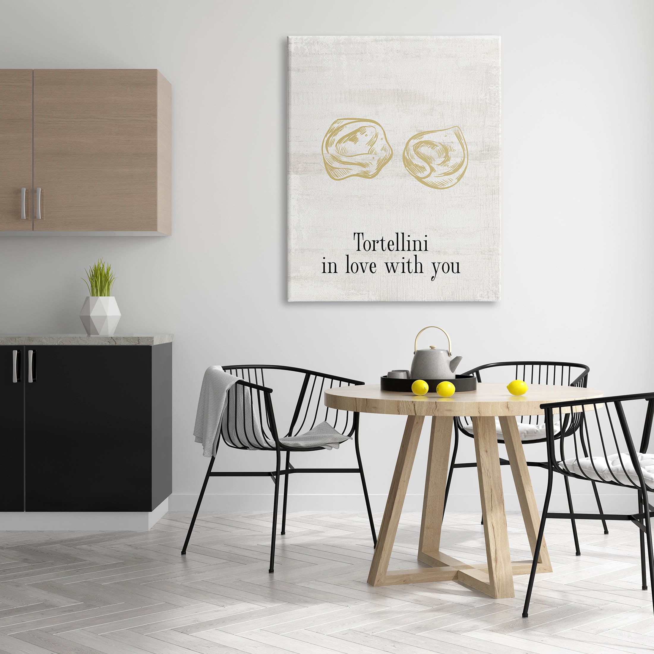 Stupell Industries Tortellini In Love With You Humor Graphic Art Gallery Wrapped Canvas Print Wall Art, Design by Lil' Rue