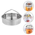 thumbnail image 2 of 1 vaporizador de alimentos de acero inoxidable, plato de cocción al vapor multifunción, utensilios de cocina con mango, 2 of 3