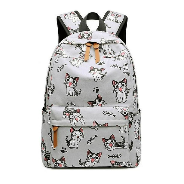 Fengdong mochilas escolares para ninas adolescentes mochilas escolares para ninos bonita mochila escolar de lona con estampado de animales mochila escolar para ninos gato Ba Walmart en linea