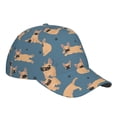 thumbnail image 4 of Qekee French Bulldog Yoga for Unisex Classic Polyester twill fabric Baseball Cap Soft Unconstructed Adjustable Size, 4 of 9