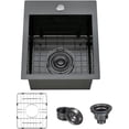 thumbnail image 1 of Drop in Bar Sink  Stainless Steel Single Bowl Kitchen Sink  Small Topmount Inch Deep Wet Bar Sink for Outdoor Prep RV Yard Laundry Utility with Dish Grid &amp; Drain, 1 of 1