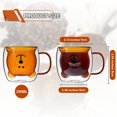 thumbnail image 2 of Cute Bear Tea Cup Double Wall Glass Milk Coffee Bear Mug with Handle Insulated Espresso Beer Cup Cute Birthday Present for Women Men Valentine's Day, 250 ml/ 8.4 oz (White), 2 of 2