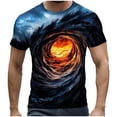 thumbnail image 1 of Camisetas de Verano para Hombres Camiseta de Cuello Redondo de Manga Corta Impresa Casual de Verano de los Hombres, Blusa de Uso Diario Elegante, 1 of 5