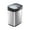 Black+Silver, variant on DZT-12-5 Bedroom or Bathroom Automatic Touchless Infrared Motion Sensor Trash Can, 3 Gal 12L, Stainless Steel Base (Rectangular, Black Lid)