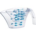 thumbnail image 2 of Measuring Cups Set Of 3-Clear W/Blue Markings, 2 of 4