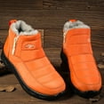 thumbnail image 5 of Orange Ladies Cozy Boots With Fleece Interior And Round Toe For Cozy Wear In Cold Weather Ideal For Shopping And Leisure, 5 of 7